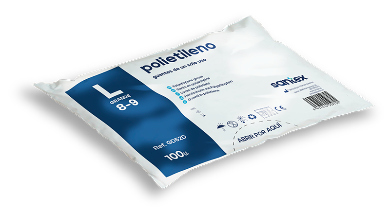 Guantes de polietileno desechables peluquería santex en UnicornioH Cosméticos