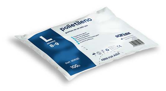 Guantes de polietileno desechables peluquería santex en UnicornioH Cosméticos